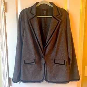 Torrid textured dark grey blazer, size 2